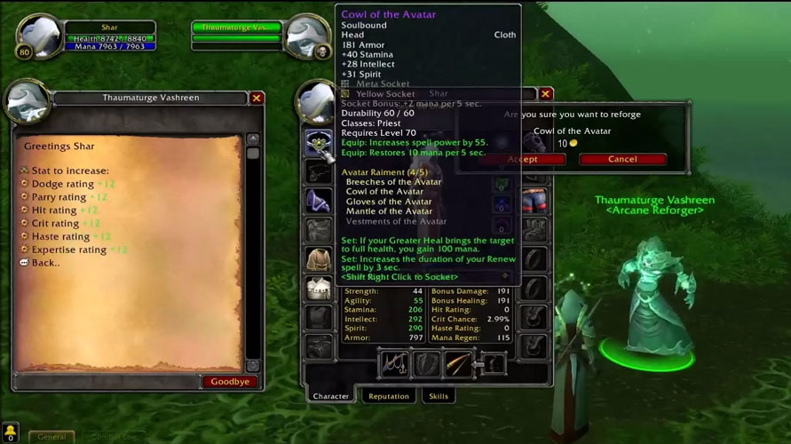 Reforging screenshot